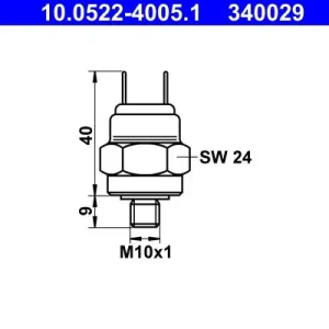 Przełącznik ciśnieniowy, hydraulika hamulcowa ATE 10.0522-4005.1 Nowy