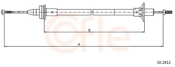 Premium Cięgło, sterowanie sprzęgłem COFLE 10.2412