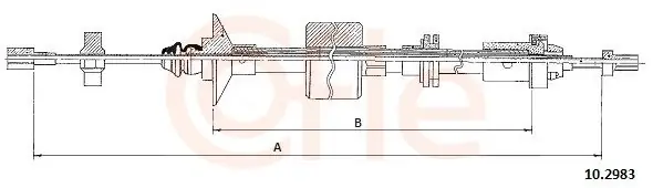Cena promocyjna Cięgło, sterowanie sprzęgłem COFLE 10.2983