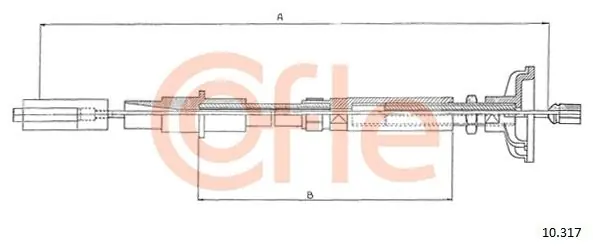 Premium Cięgło, sterowanie sprzęgłem COFLE 10.317