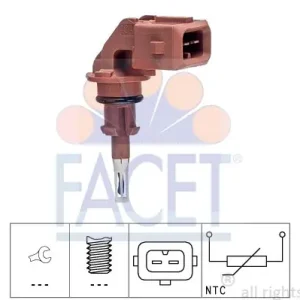 Bezpieczne zakupy Czujnik, temperatura powietrza dolotowego FACET 10.4048