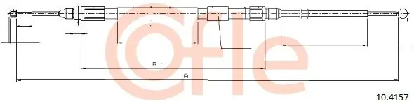 Cięgło, hamulec postojowy COFLE 10.4157 Cena promocyjna