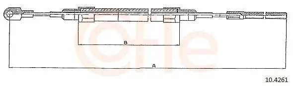 Cięgło, hamulec postojowy COFLE 10.4261 Nowość