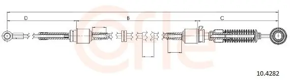 Naciąg linki, ręczna skrzynia biegów COFLE 10.4282 Bestseller