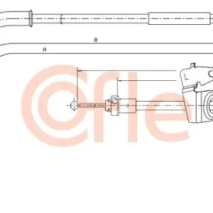 Cięgło, hamulec postojowy COFLE 10.4301 Bestseller