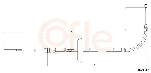 Cięgło, hamulec postojowy COFLE 10.4312 Okazja