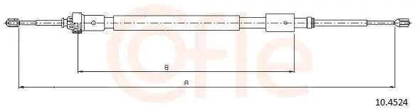 Cięgło, hamulec postojowy COFLE 10.4524 Do wyczerpania zapasów