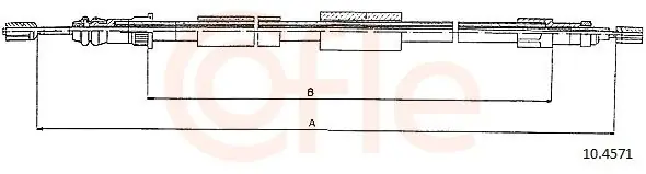 Cięgło, hamulec postojowy COFLE 10.4571 Wyjątkowa oferta