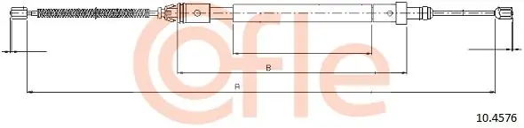 Cięgło, hamulec postojowy COFLE 10.4576 Popularny