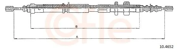 Cięgło, hamulec postojowy COFLE 10.4652 Darmowy zwrot