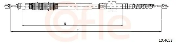 Cięgło, hamulec postojowy COFLE 10.4653 Szybka wysyłka