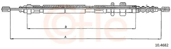 Cięgło, hamulec postojowy COFLE 10.4682 Rabat
