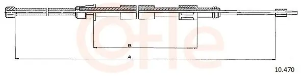 Cięgło, hamulec postojowy COFLE 10.470 Bestseller