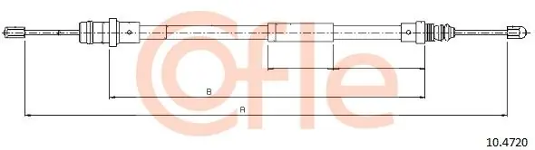 Cięgło, hamulec postojowy COFLE 10.4720 Premium