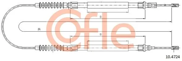 Cięgło, hamulec postojowy COFLE 10.4724 Bestseller