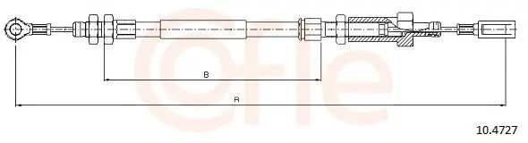 Cięgło, hamulec postojowy COFLE 10.4727 Rabat