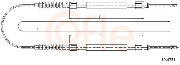 Cięgło, hamulec postojowy COFLE 10.4731 Hit sprzedaży