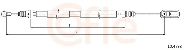 Łatwy zwrot Cięgło, hamulec postojowy COFLE 10.4733
