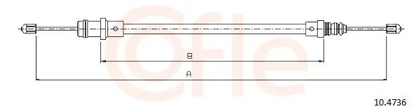 Cięgło, hamulec postojowy COFLE 10.4736 Taniej