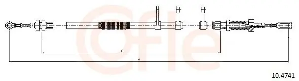 Cięgło, hamulec postojowy COFLE 10.4741 Bestseller