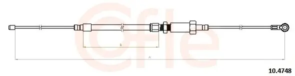Łatwy zwrot Cięgło, hamulec postojowy COFLE 10.4748