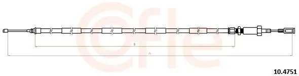 Cięgło, hamulec postojowy COFLE 10.4751 Tani