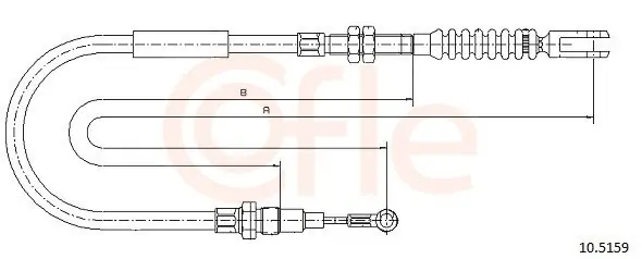 Cięgło, hamulec postojowy COFLE 10.5159 Bezpieczna płatność