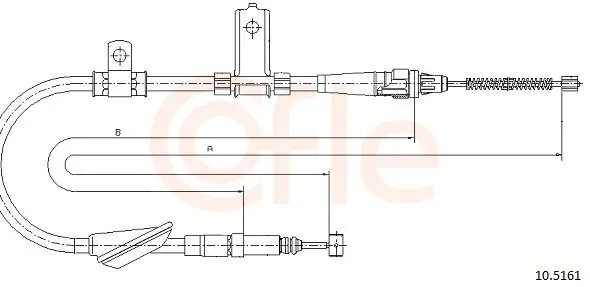 Cięgło, hamulec postojowy COFLE 10.5161 Nowość