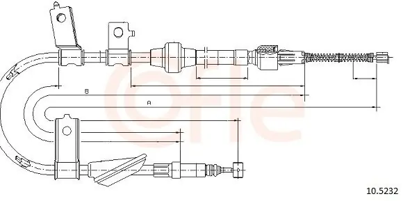 Cięgło, hamulec postojowy COFLE 10.5232 Nowość