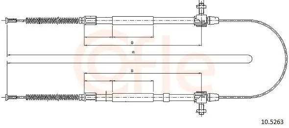 Ograniczona ilość Cięgło, hamulec postojowy COFLE 10.5263