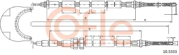 Cięgło, hamulec postojowy COFLE 10.5333 Wybór klientów