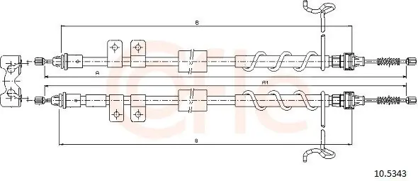 Bezpieczna płatność Cięgło, hamulec postojowy COFLE 10.5343