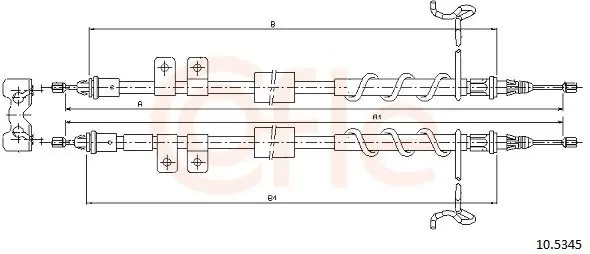 Cięgło, hamulec postojowy COFLE 10.5345 Dostępne od ręki