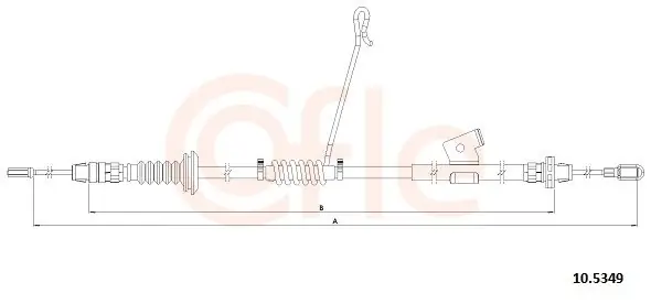Cięgło, hamulec postojowy COFLE 10.5349 Bestseller