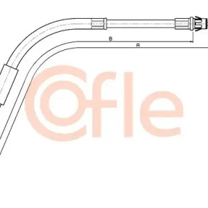 Cięgło, hamulec postojowy COFLE 10.5350 Rabat