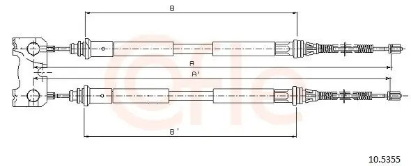 Cięgło, hamulec postojowy COFLE 10.5355 Dostępne od ręki