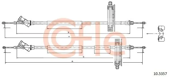 Cięgło, hamulec postojowy COFLE 10.5357 Dodaj do koszyka