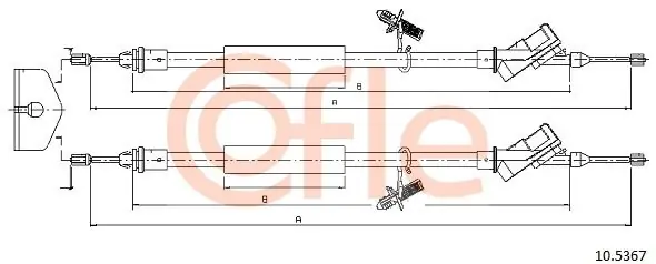Wyprzedaż Cięgło, hamulec postojowy COFLE 10.5367