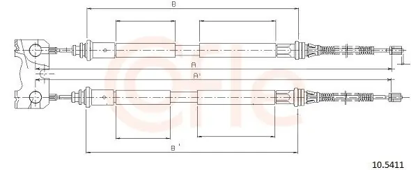 Cięgło, hamulec postojowy COFLE 10.5411 Kup online