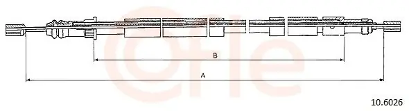 Cięgło, hamulec postojowy COFLE 10.6026 Najlepsza cena