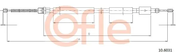Cięgło, hamulec postojowy COFLE 10.6031 Dostępne od ręki