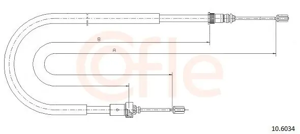 Cięgło, hamulec postojowy COFLE 10.6034 Ostatnie sztuki