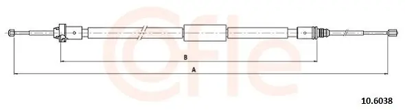 Cięgło, hamulec postojowy COFLE 10.6038 Dostępne od ręki