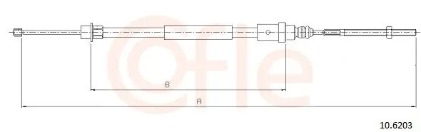 Cięgło, hamulec postojowy COFLE 10.6203 Wyprzedaż