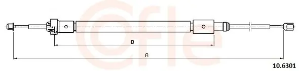 Cięgło, hamulec postojowy COFLE 10.6301 Taniej