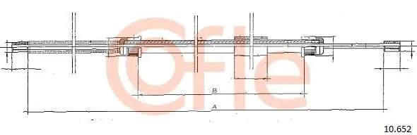 Cięgło, hamulec postojowy COFLE 10.652 Okazja