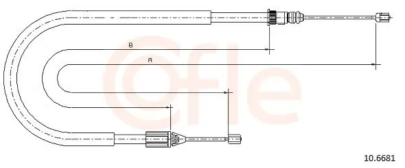 Cięgło, hamulec postojowy COFLE 10.6681 Ostatnia szansa