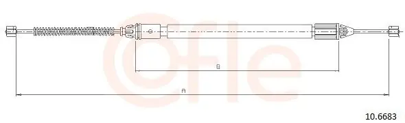 Cięgło, hamulec postojowy COFLE 10.6683 Obniżka ceny