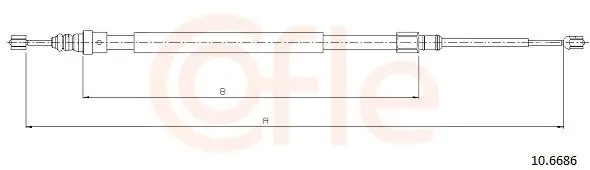 Cięgło, hamulec postojowy COFLE 10.6686 Hit sprzedaży