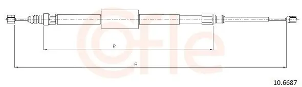 Cięgło, hamulec postojowy COFLE 10.6687 Oferta limitowana